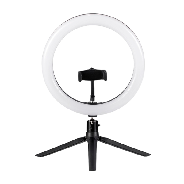 Светильник кольцевой Camelion KD-849 10W 5V на основании держатель черный (1/20)