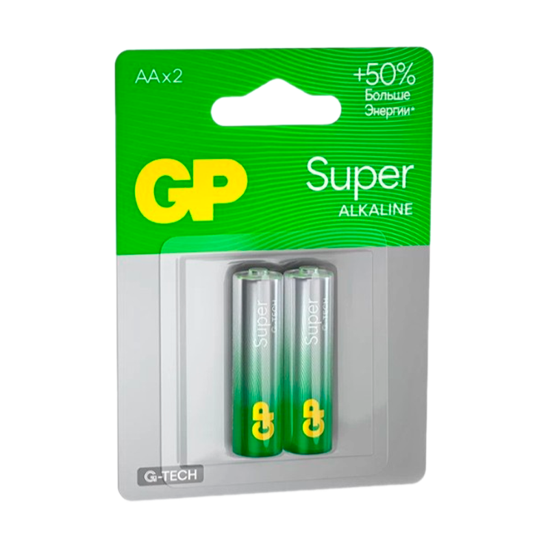 Батарейка GP Super G-Tech LR6 AA BL2 Alkaline 1.5V (2/20/160)