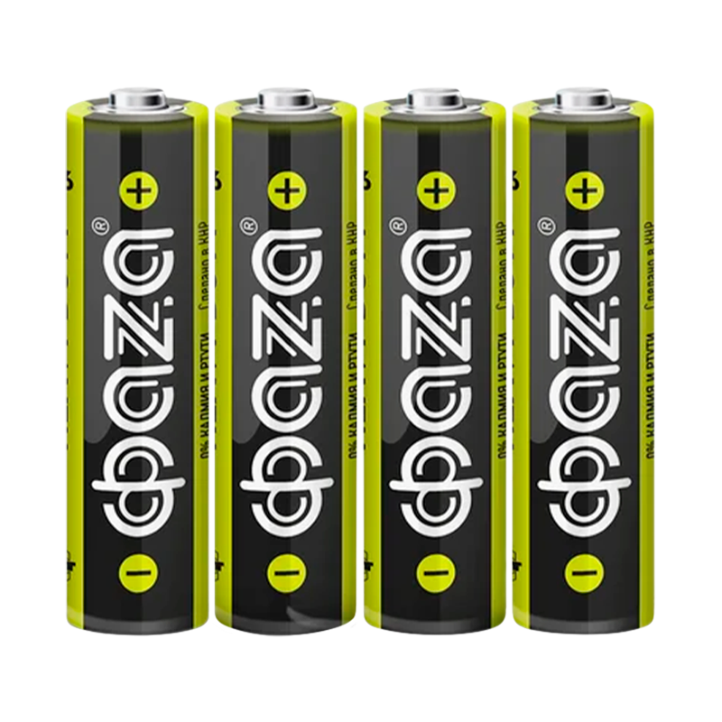Батарейка Фаzа R6 AA Shrink 4 Heavy Duty 1.5V (4/60/1200)