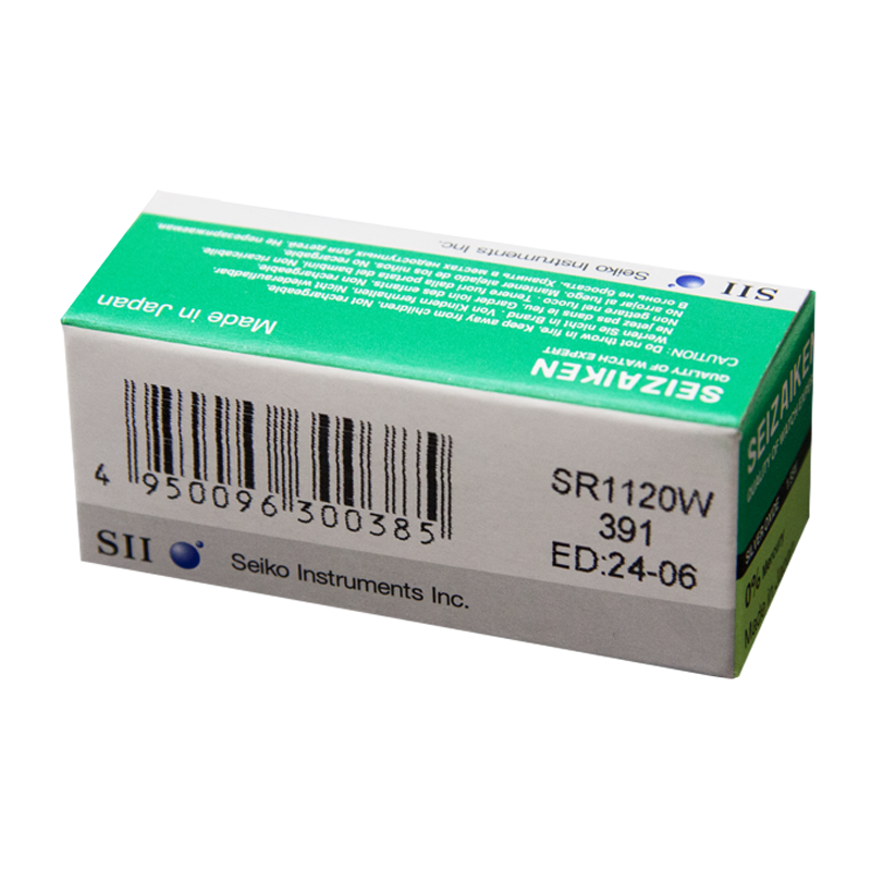 Батарейка SEIZAIKEN 391 (SR1120W) Silver Oxide 1.55V (1/10/100/1000)