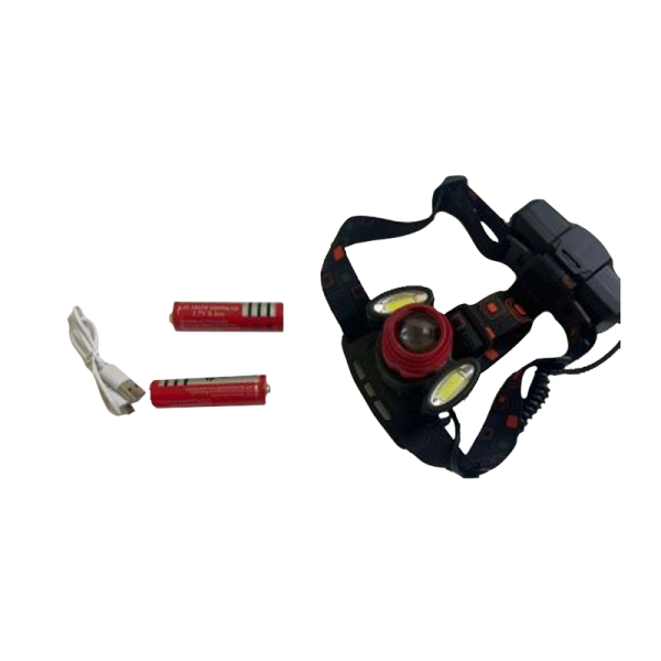 Фонарь налобный Без бренда HL-1500-T6 от аккумулятора 3 режима черный