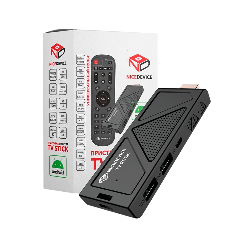 СМАРТ ТВ-приставка Selenga TV STICK Android 10 FulHD черный