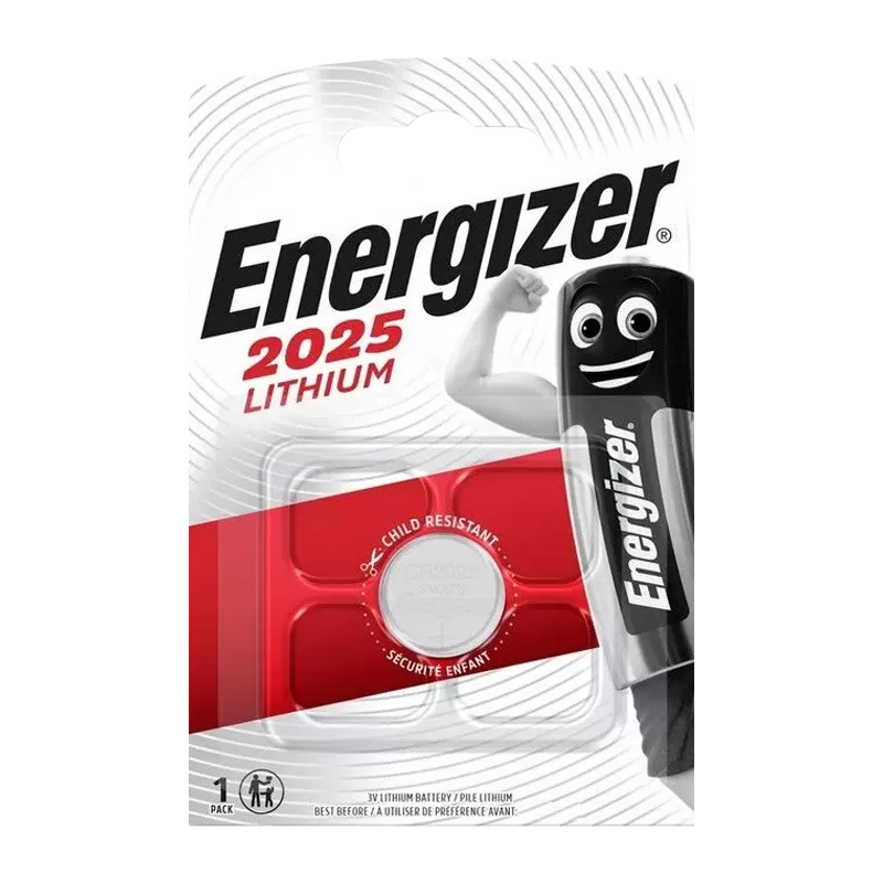 Батарейка Energizer CR2025 BL1 Lithium 3V (1/10/140)