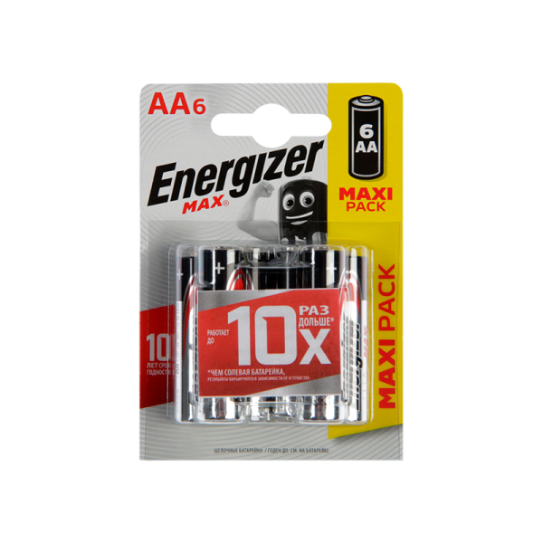 Батарейка Energizer MAX LR6 AA BL6 Alkaline 1.5V (6/12/72)