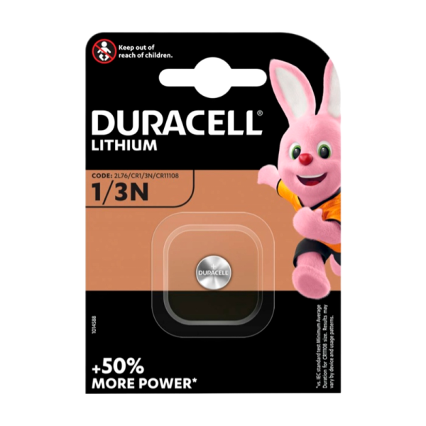 Батарейка Duracell CR1/3N BL1 Lithium 3V (1/10/50) 