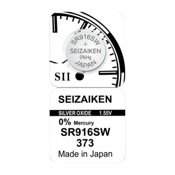 Батарейка SEIZAIKEN 373 (SR916SW) Silver Oxide 1.55V (1/10/100/1000)