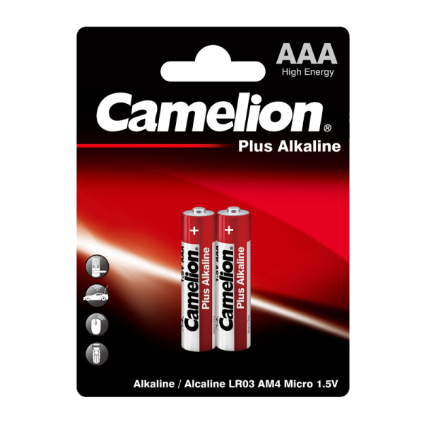 Батарейка Camelion Plus LR03 AAA BL2 Alkaline 1.5V (2/24/576/17280)