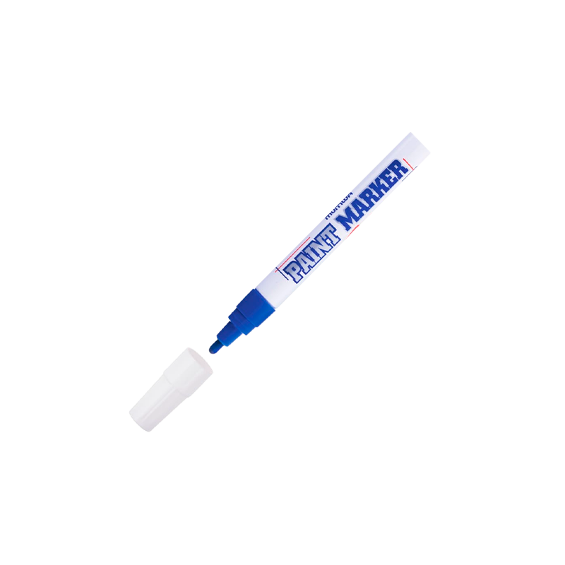 Маркер промышленный MunHwa PAINT MARKER PM-02 4.0мм нитрокраска BL1 синий (1/36)