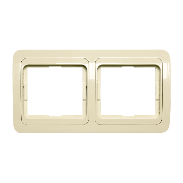 Рамка Smartbuy 2-местная горизонтальная бежевая "Марс"