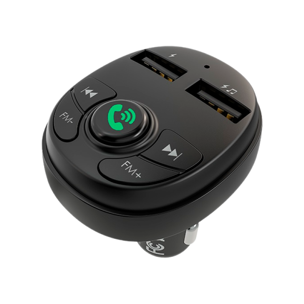 FM-трансмиттер Borofone BC26 2USB microSD bluetooth 4.2 черный (1/30/120)