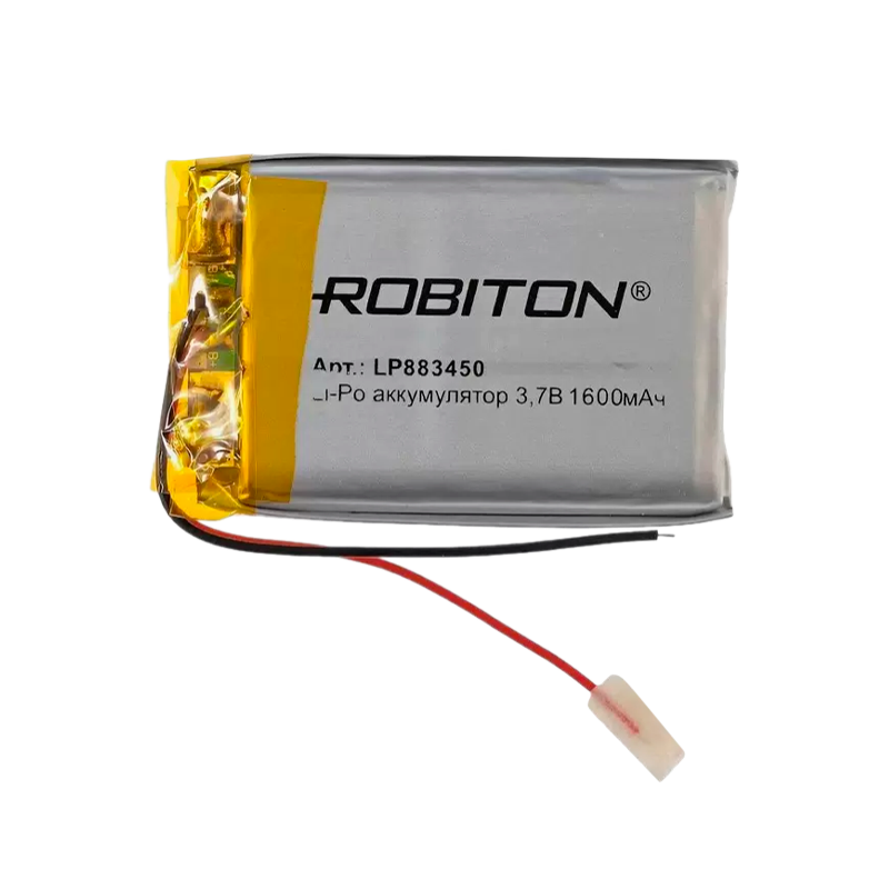 Аккумулятор ROBITON LP883450 3.7В 1600мАч PK1 (1/10/250)