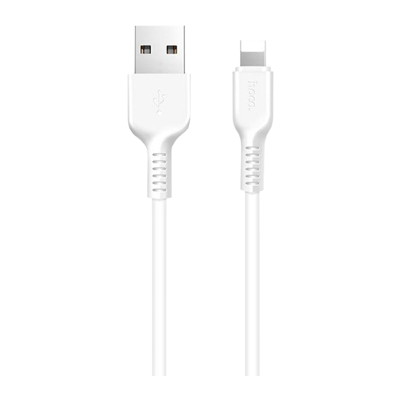 Кабель HOCO X20 USB (m)-Lightning (m) 1.0м 2.4A ПВХ белый (1/30/300)