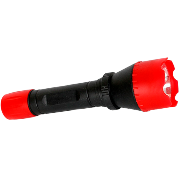 Фонарь универсальный Ultraflash 6102-ТН 0.4W 1LED от батареек IP44 красный черный (1/25/200)
