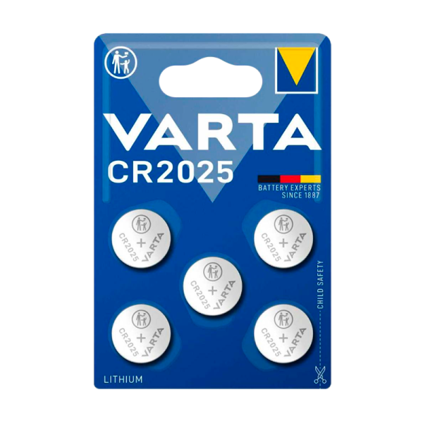 Батарейка Varta ELECTRONICS CR2025 BL5 Lithium 3V (6025) (5/50/500)