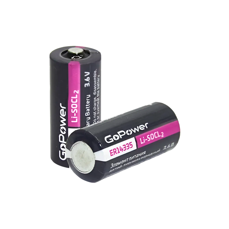 Батарейка GoPower ER14335 2/3AA PC1 Li-SOCl2 3.6V без выводов (1/10/500)