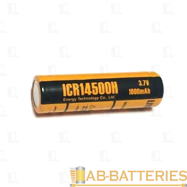 Аккумулятор ET ICR14500H 14.1*50.0, 1000mAh ,2-ножки горизонтальный монтаж, Li-Ion