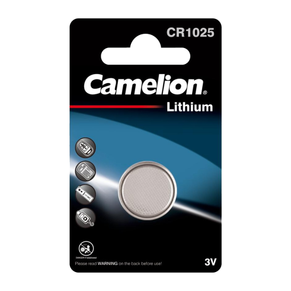 Батарейка Camelion CR1025 BL1 Lithium 3V (1/10/1800)