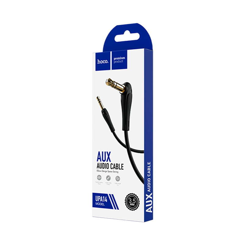Кабель AUX HOCO UPA14 Jack 3.5mm (m)-Jack 3.5mm (m) 1.0м TPE черный (1/30/300)