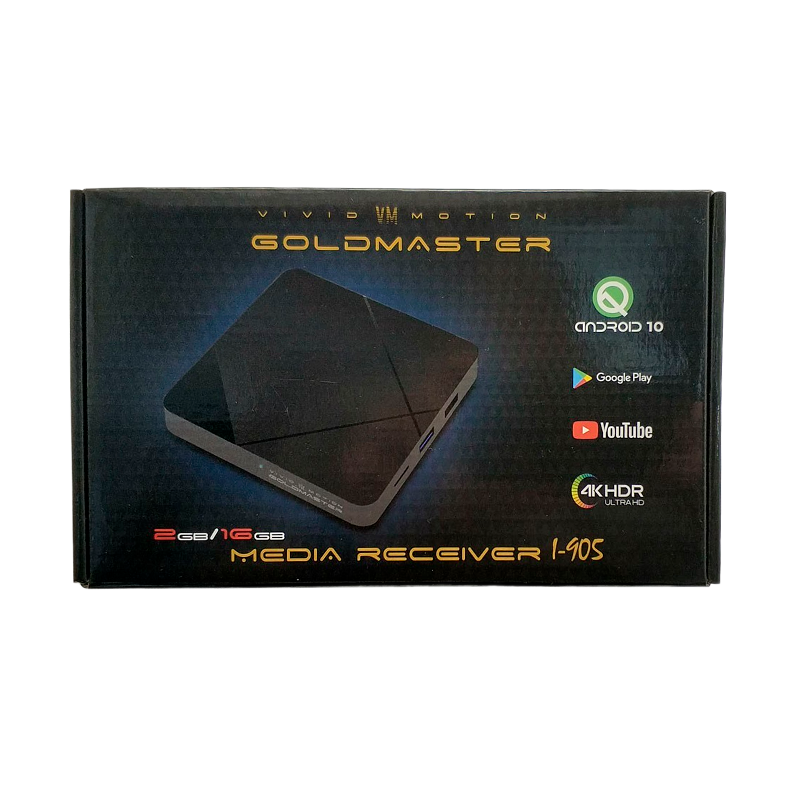 СМАРТ ТВ-приставка GoldMaster I-905 Android 10 4К черный