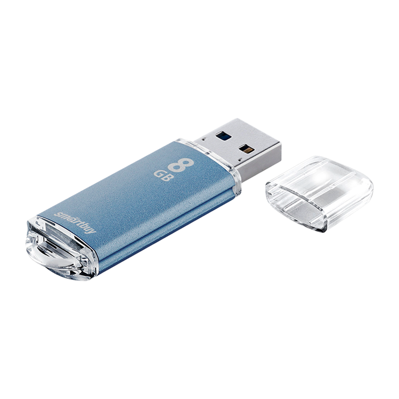 Флеш-накопитель Smartbuy V-Cut 8GB USB2.0 пластик синий