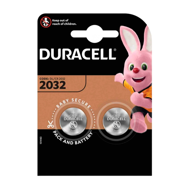 Батарейка Duracell CR2032 BL2 Lithium 3V BE (2/20/200)