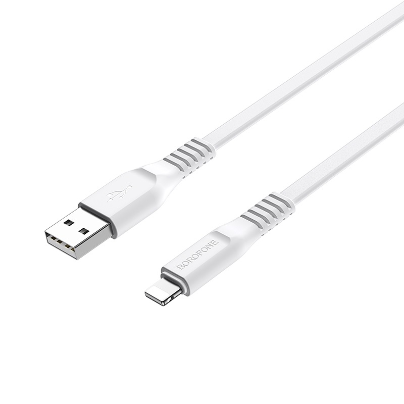Кабель Borofone BX23 USB (m)-Lightning (m) 1.0м 2.0A ПВХ белый (1/360)