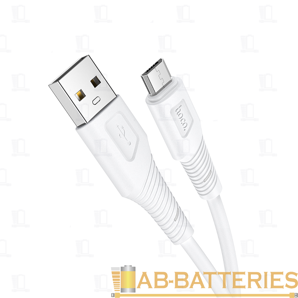 Кабель HOCO X58 USB (m)-microUSB (m) 1.0м 2.4A силикон белый (1/22/220)