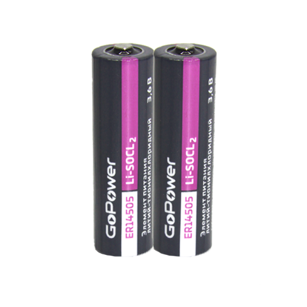 Батарейка GoPower ER14505 Shrink 2 Li-SOCl2 3.6V 2600mAh (2/50/300)
