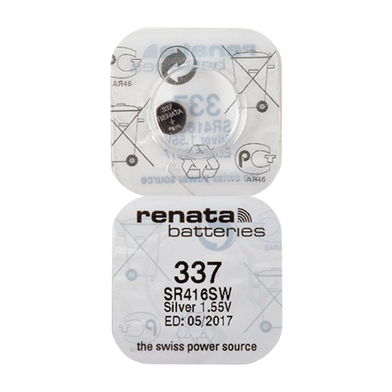 Батарейка Renata 337 (SR416SW) Silver Oxide 1.55V (1/10/100)