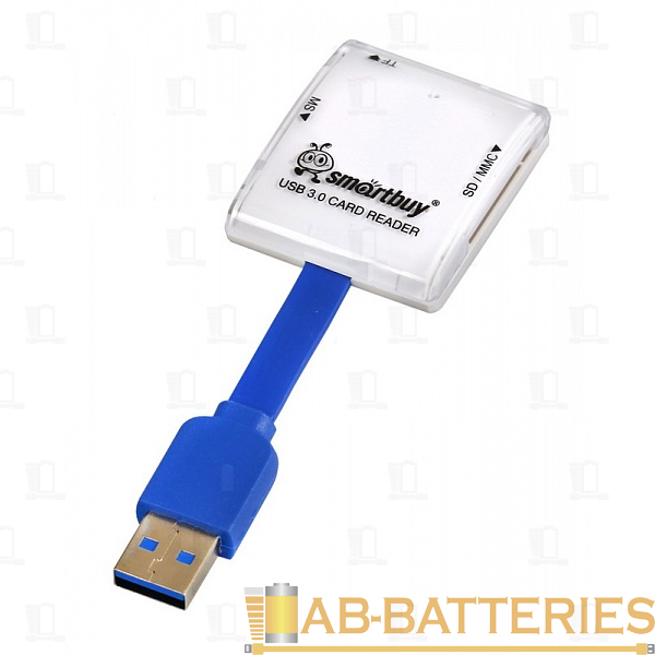 Картридер Smartbuy 700 USB3.0 SD/microSD/MS/M2 белый (1/20)