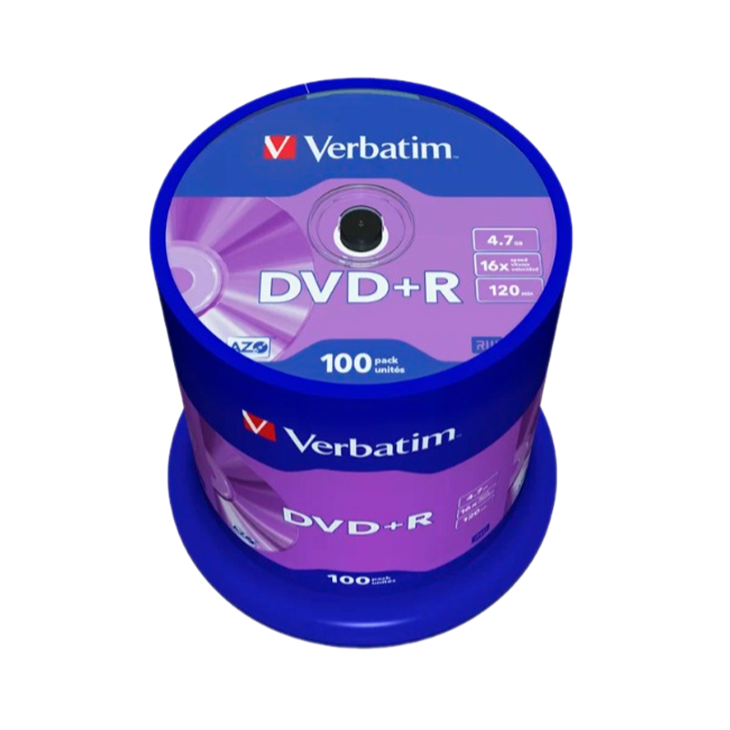 Диск DVD-R Verbatim 4.7GB 16x 100шт. cake box (100/400)