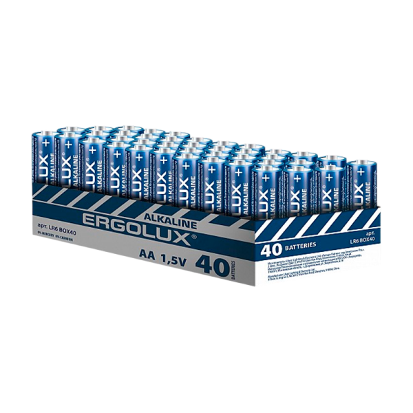 Батарейка Ergolux LR6 AA BOX40 Alkaline 1.5V (40/480)