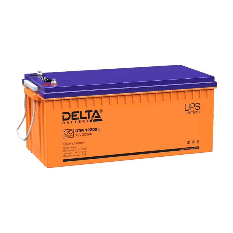 Аккумулятор свинцово-кислотный Delta DTM 12200 L 12V 200Ah
