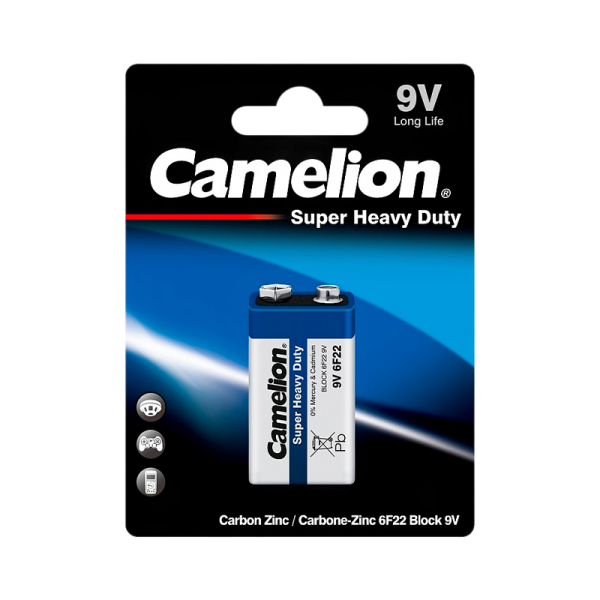 Батарейка Camelion BLUE Крона 6F22 BL1 Heavy Duty 9V (1/12/240)