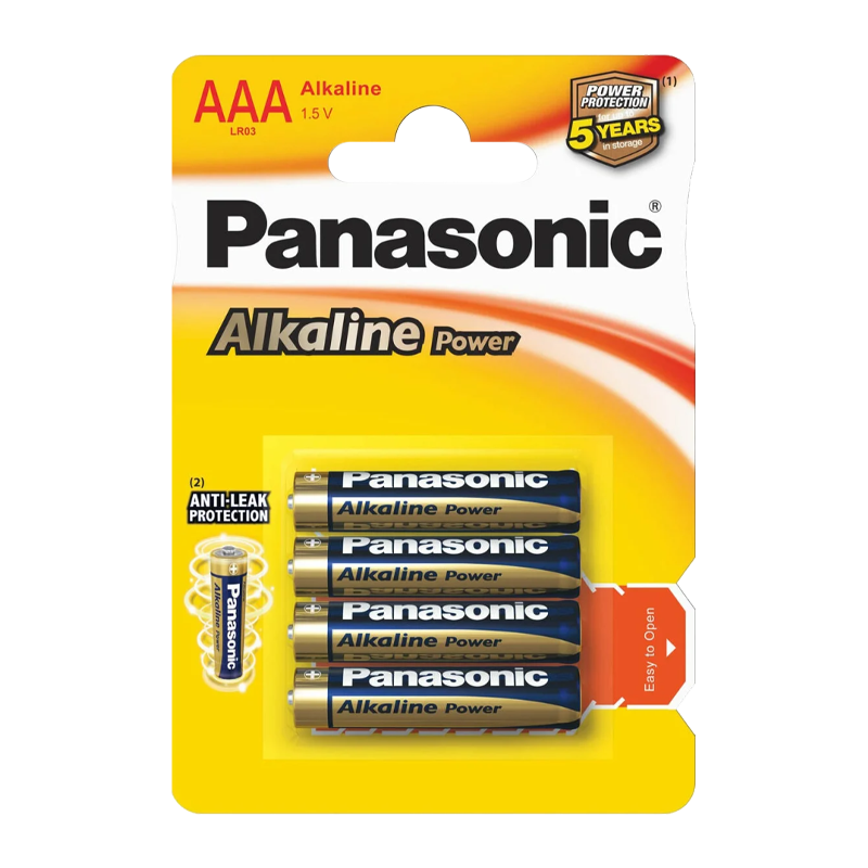 Батарейка Panasonic Alkaline power LR03 AAA BL4 1.5V PR (4/48/240)