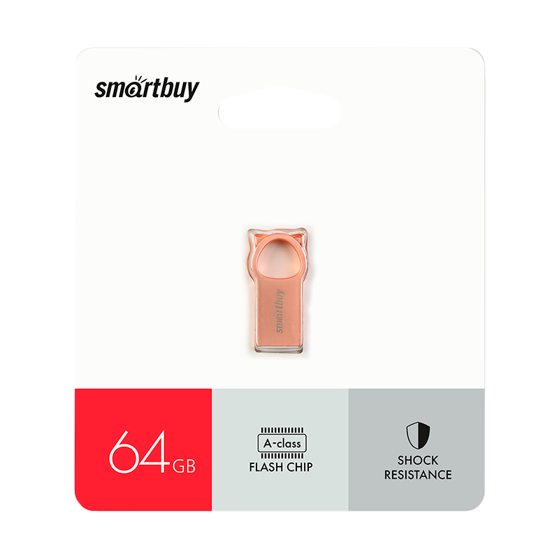 Флеш-накопитель Smartbuy MC5 64GB USB2.0 металл розовое золото