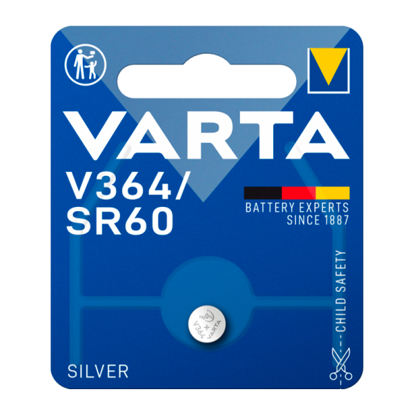 Батарейка Varta 364 (SR621SW) BL1 (на крючок) Silver Oxide 1.55V (1/10/100)