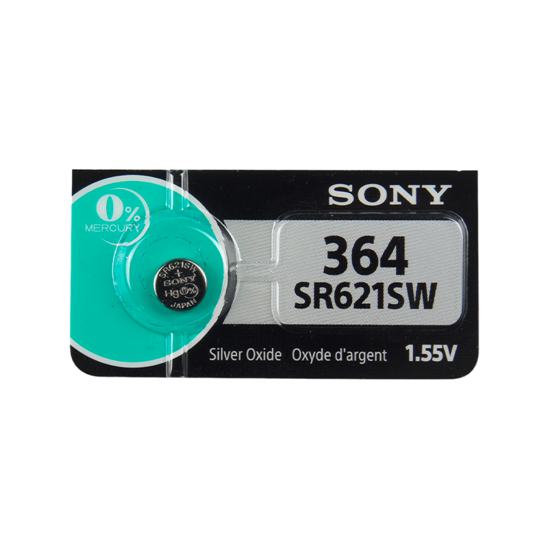 Батарейка Sony 364 (SR621SW) BL1 Silver Oxide 1.55V (10/100/1000)