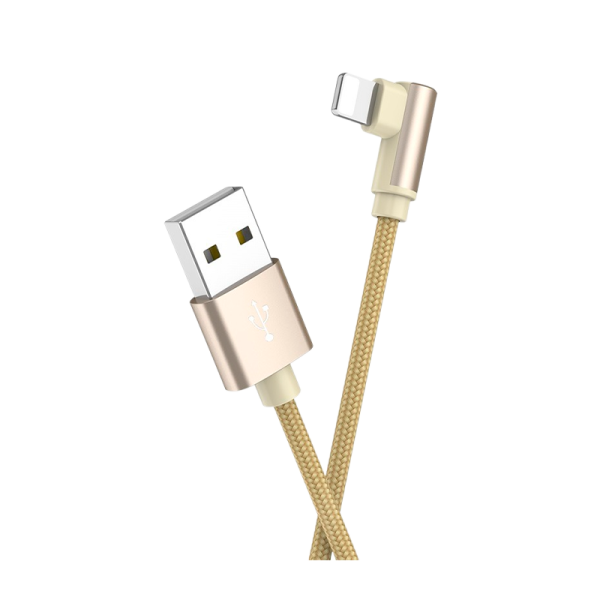 Кабель Borofone BX26 USB (m)-Lightning (m) 1.0м 2.4A нейлон золотой (1/360)