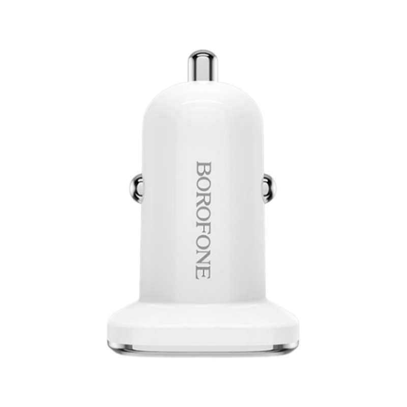 Автомобильное З/У Borofone BZ12A 1USB 3.0A QC3.0 белый (1/44/176)