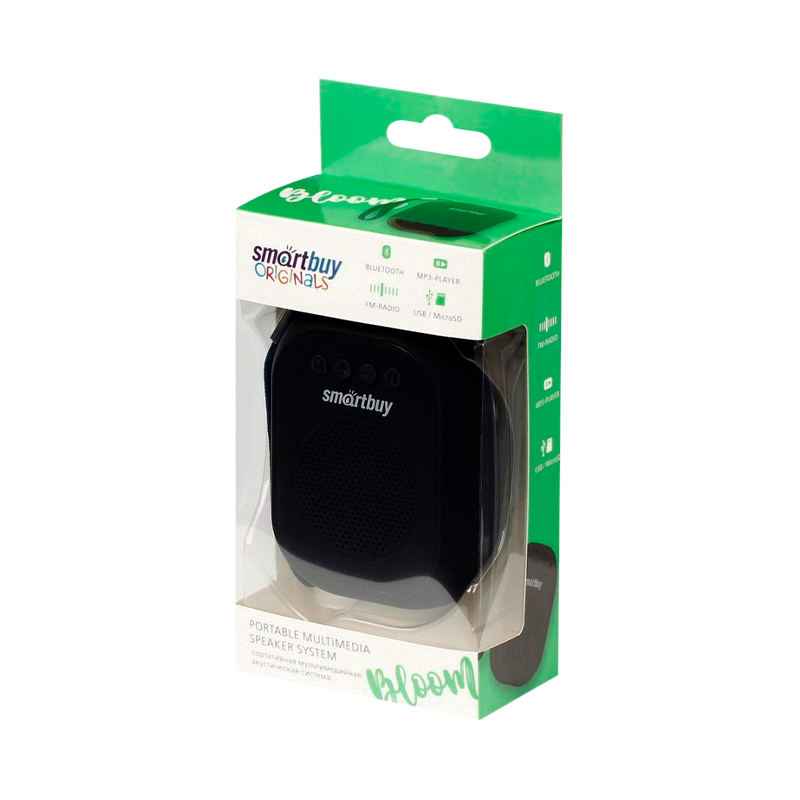 Портативная колонка Smartbuy BLOOM bluetooth 5.0 microSD FM черный (1/30)