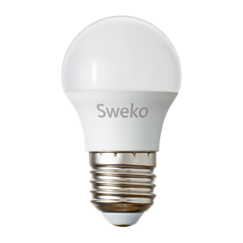 Лампа светодиодная Sweko G45 E27 7W 4000К 230V шар (1/5/100)