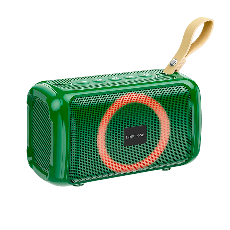 Портативная колонка Borofone BR17 bluetooth 5.1 FM/TF/USB/AUX зеленый (1/50)