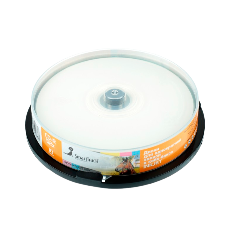 Диск CD-R SmartTrack Inkjet print 700MB 52x 10шт. (10/200)