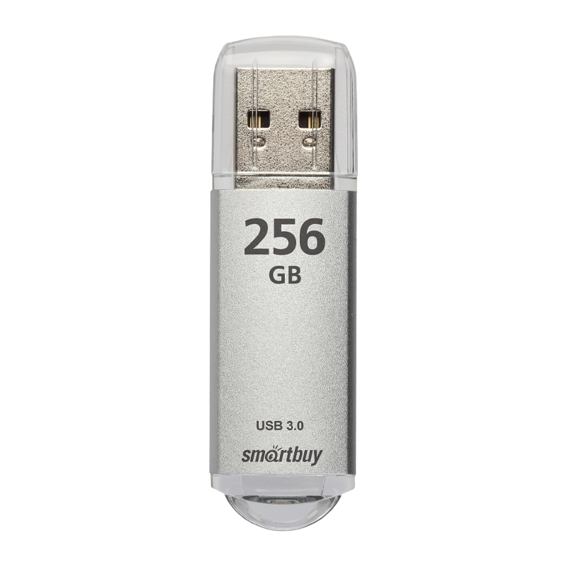 Флеш-накопитель Smartbuy V-Cut 256GB USB3.0 пластик серебряный