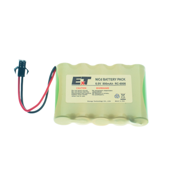 Аккумулятор ET RC-6008VSM BL1 черный, 6.0V, 800mAh, Ni-Cd (1/100)