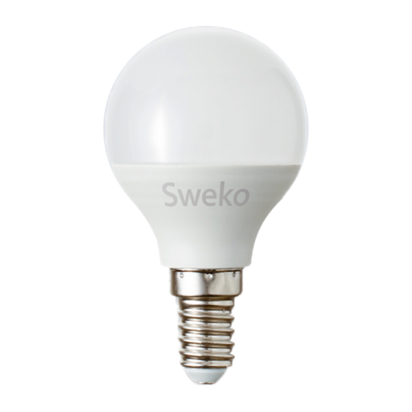 Лампа светодиодная Sweko G45 E14 7W 4000К 230V шар (1/5/100)