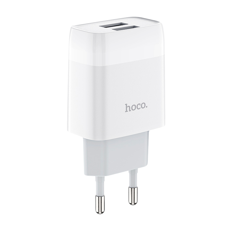 Сетевое З/У HOCO C73A 2USB 2.1A белый (1/36/216)