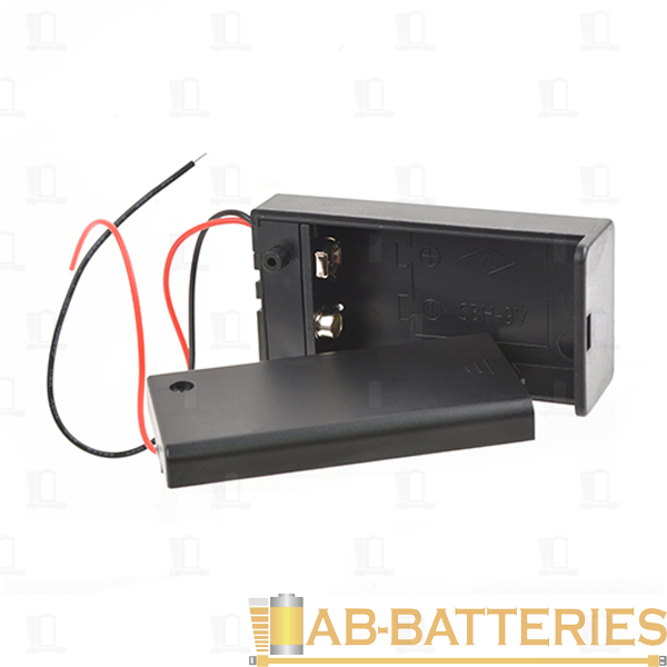 Отсек для элементов питания ROBITON Bh1x9V/switch с выключателем и двумя проводами PK1