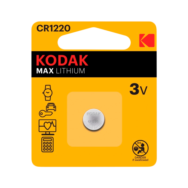 Батарейка Kodak MAX CR1220 BL1 Lithium 3V (1/60/240/61440)